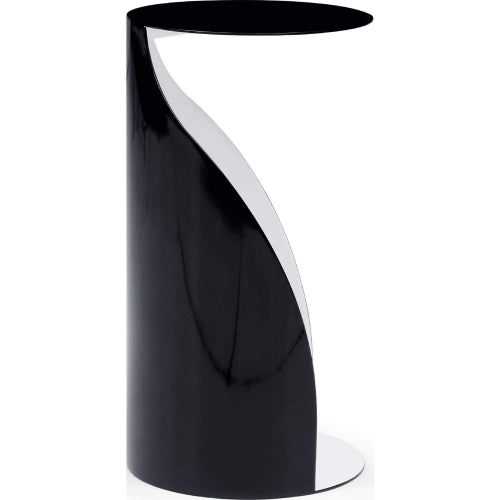 Willie 21"H Side Table in Black & White Metal Outside by Whiteline Modern Living