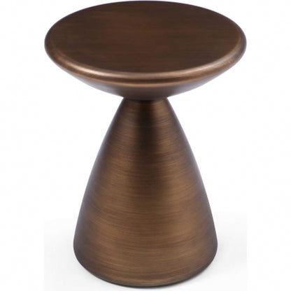 Ayla Side Table in Brushed Bronze Metal by Whiteline Modern Living