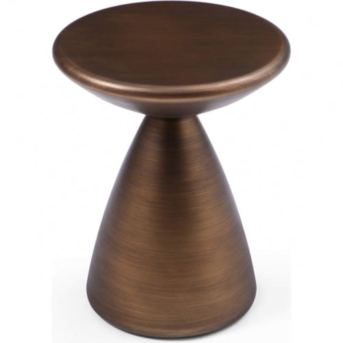 Ayla Side Table in Brushed Bronze Metal by Whiteline Modern Living