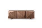 Geneva Buffet in Walnut Veneer Finish & Black Powder Coated Metal by Whiteline Modern Living