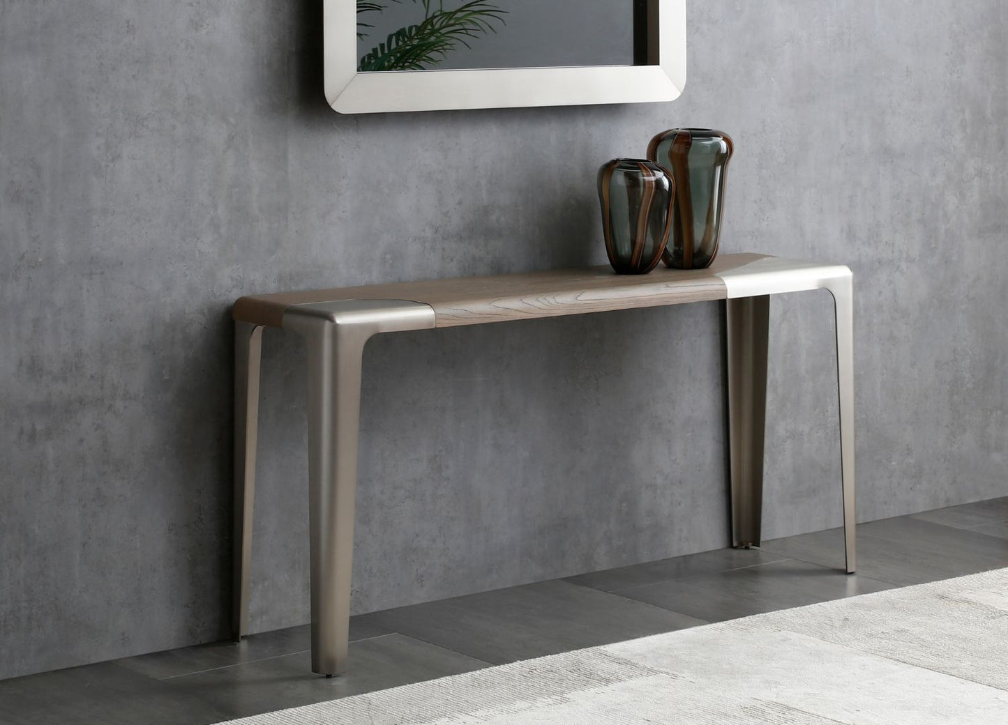 Whiteline Elena Light Grey Console Table