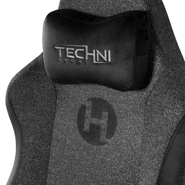 Techni Sport TSF65C Fabric Gaming Chair, Black