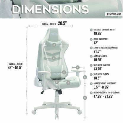 Techni Sport TS86 Ergonomic Pastel Gaming Chair