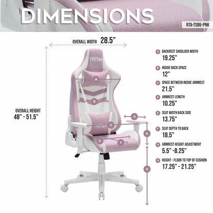 Techni Sport TS86 Ergonomic Pastel Gaming Chair