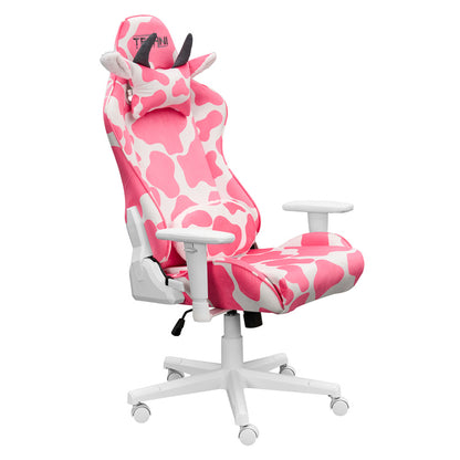 TS85 Lavender COW Series Gaming Chair, Pink