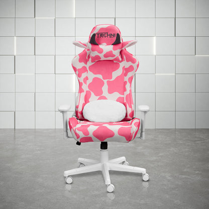 TS85 Lavender COW Series Gaming Chair, Pink