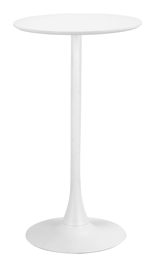 Auray White Bar Table – Modern Counter-Height Table for Kitchen or Home Bar