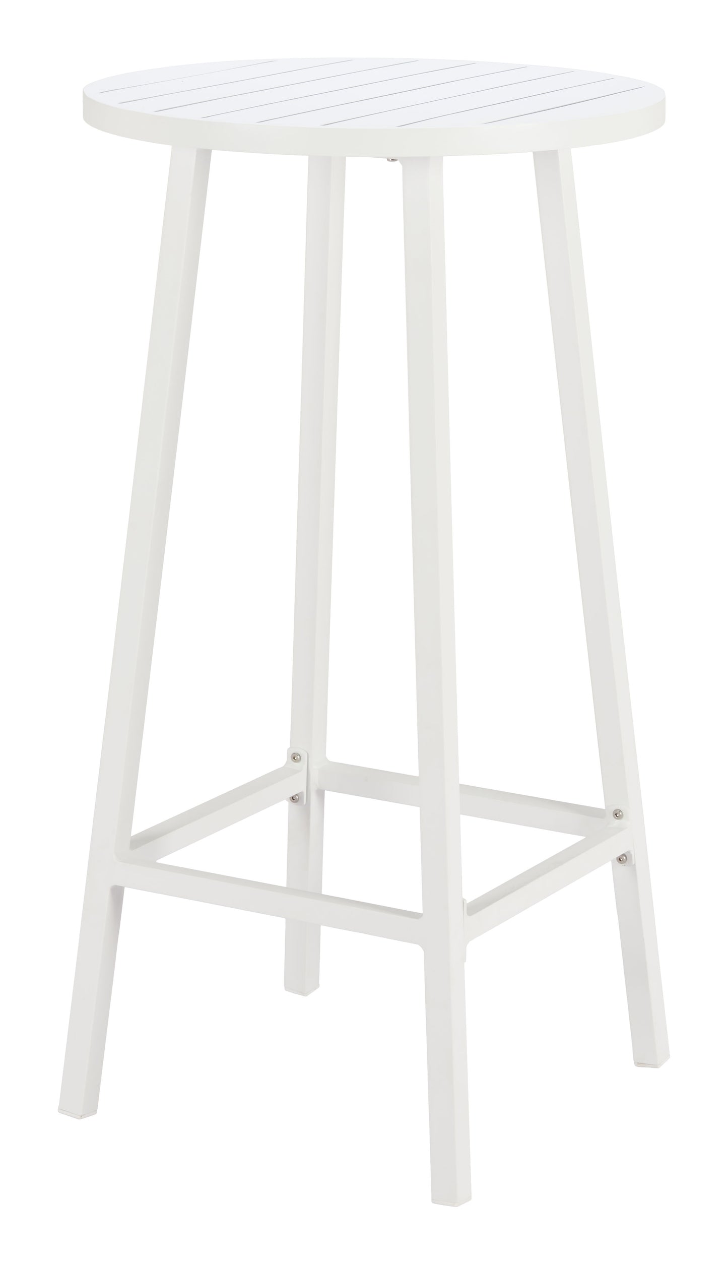 Ren Outdoor Bar Table in White – Modern Aluminum Patio Table