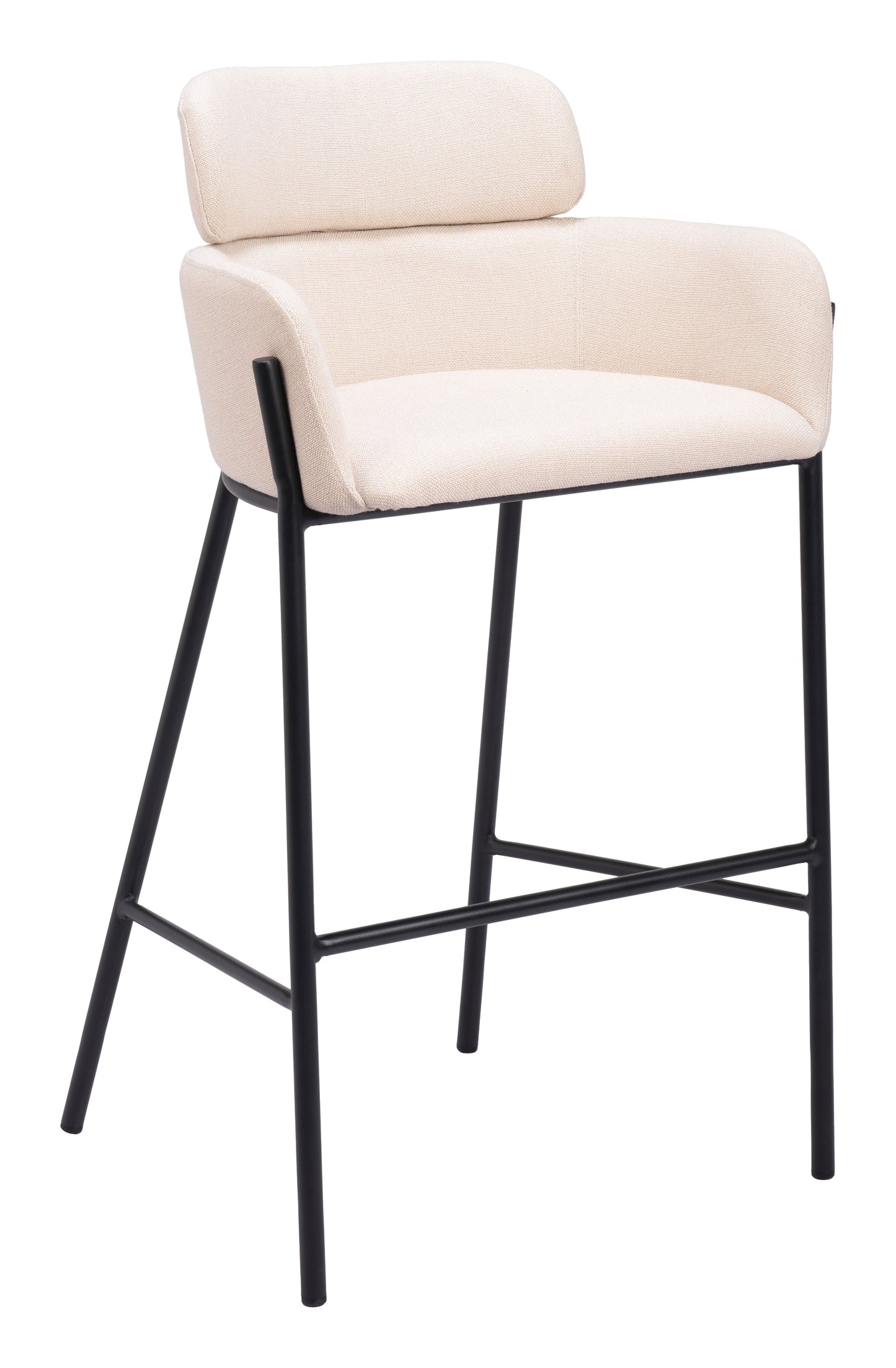 Bar Height Stools – Elegant Beige Seat with Sturdy Legs