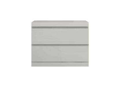 Anna 24" Nightstand in High Gloss Light Grey Finish by Whiteline Modern Living