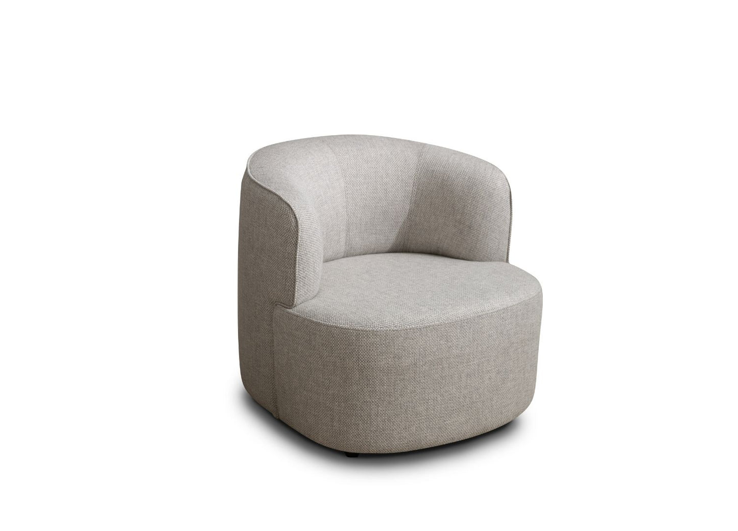 Denn Curved Accent Chair in Light Grey & Black by Whiteline Modern Living