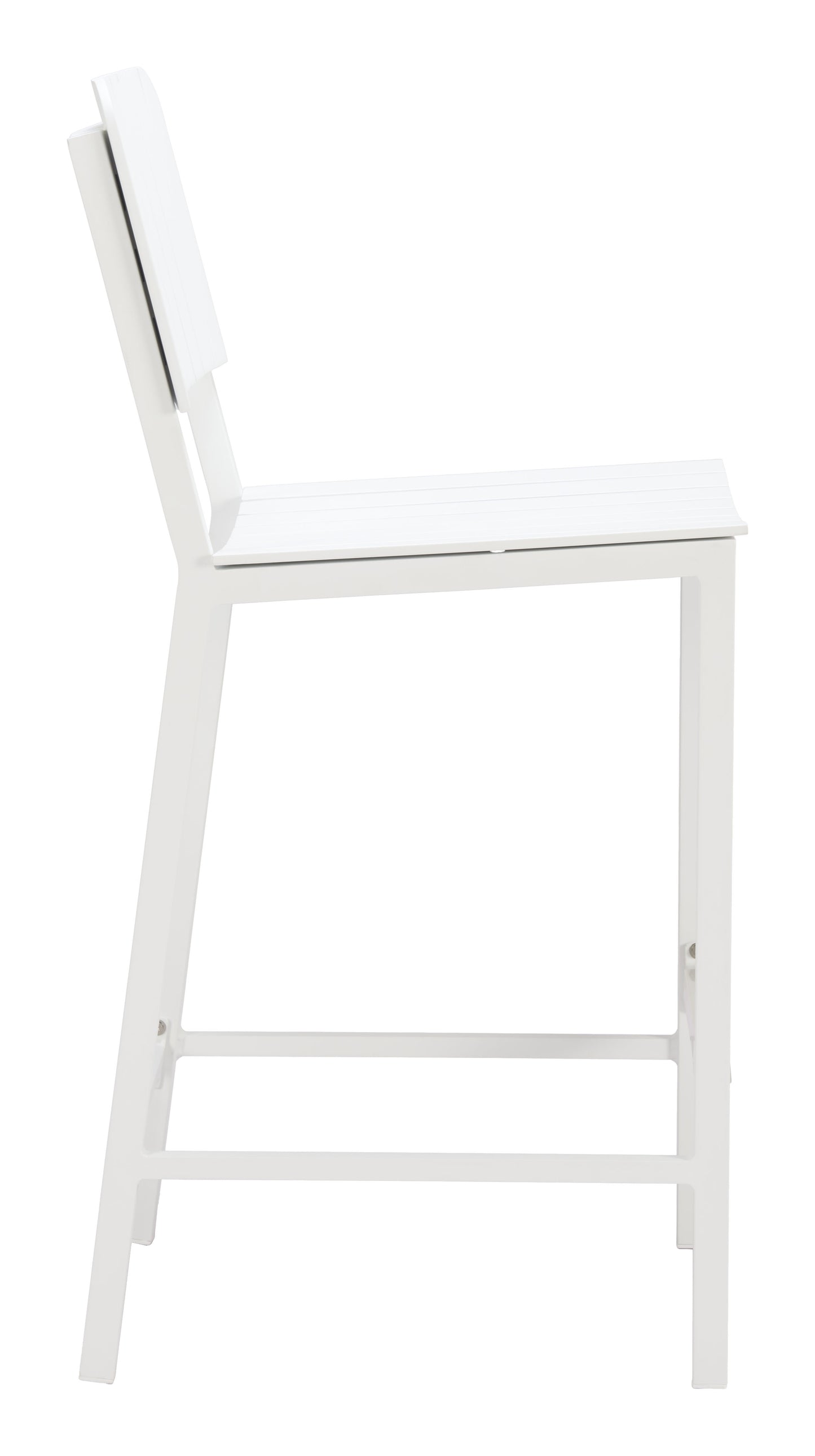 Kayu Outdoor Barstool in White – Modern Aluminum Patio Seating