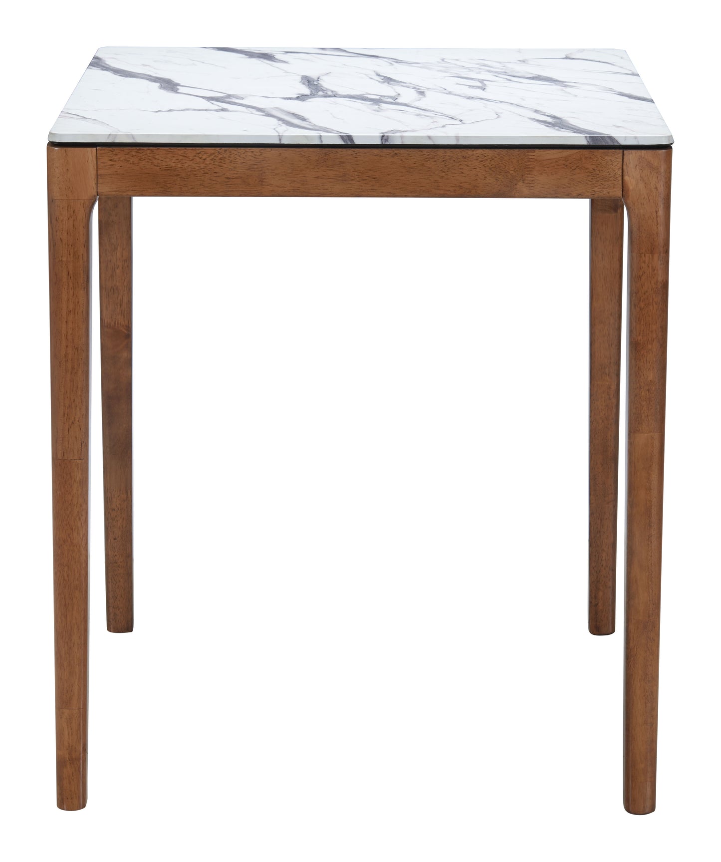 Eva Counter Table in White – Modern Faux Marble Counter-Height Table