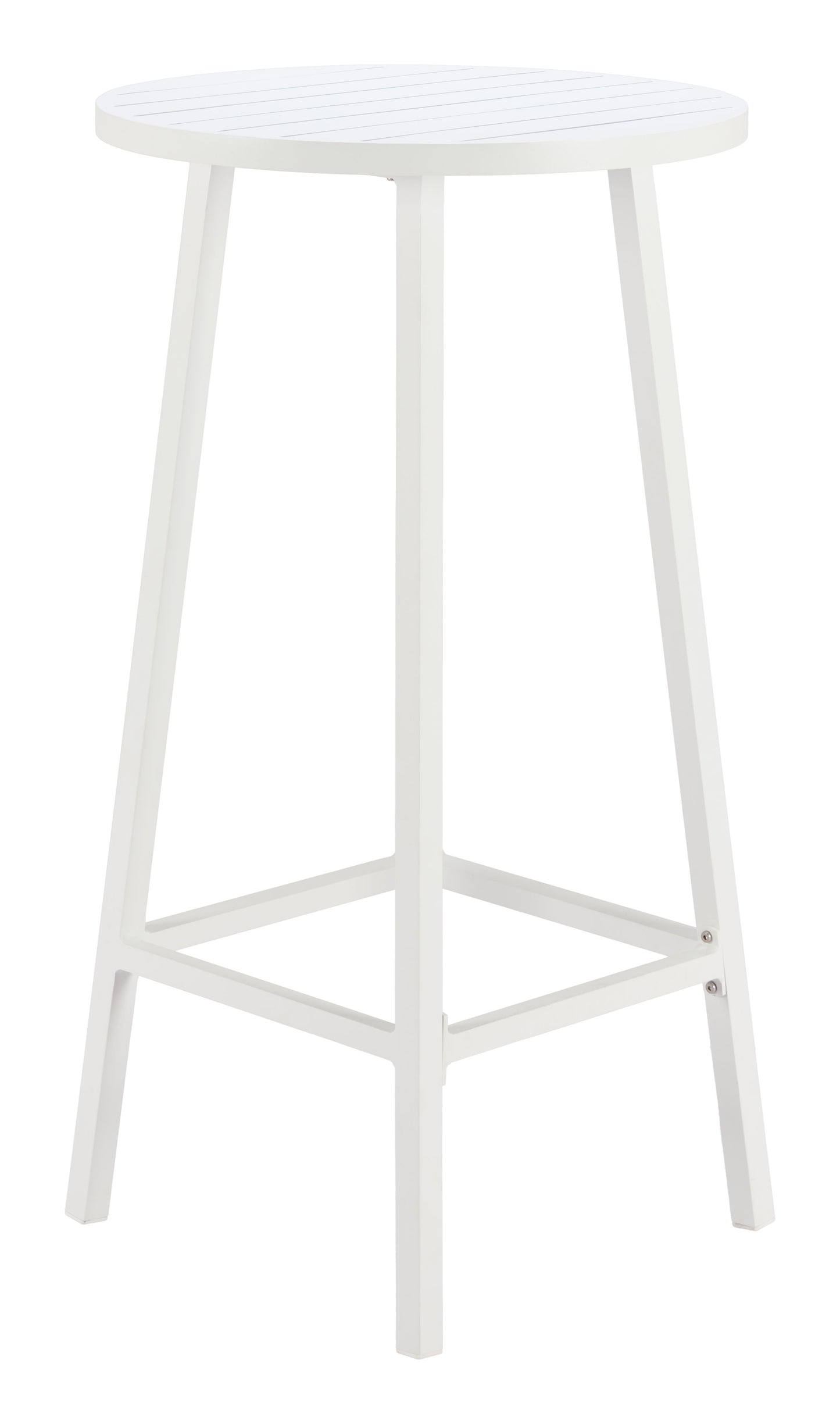 Ren Outdoor Bar Table in White – Modern Aluminum Patio Table