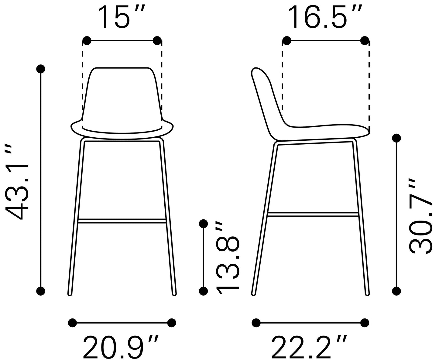 White Bar Chair – Bantry Swivel Seat with White Upholstery & Metal Base
