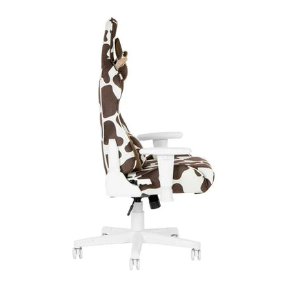 Techni Sport TS85 Brown Cow Series Gaming Chair with Memory Foam Seat