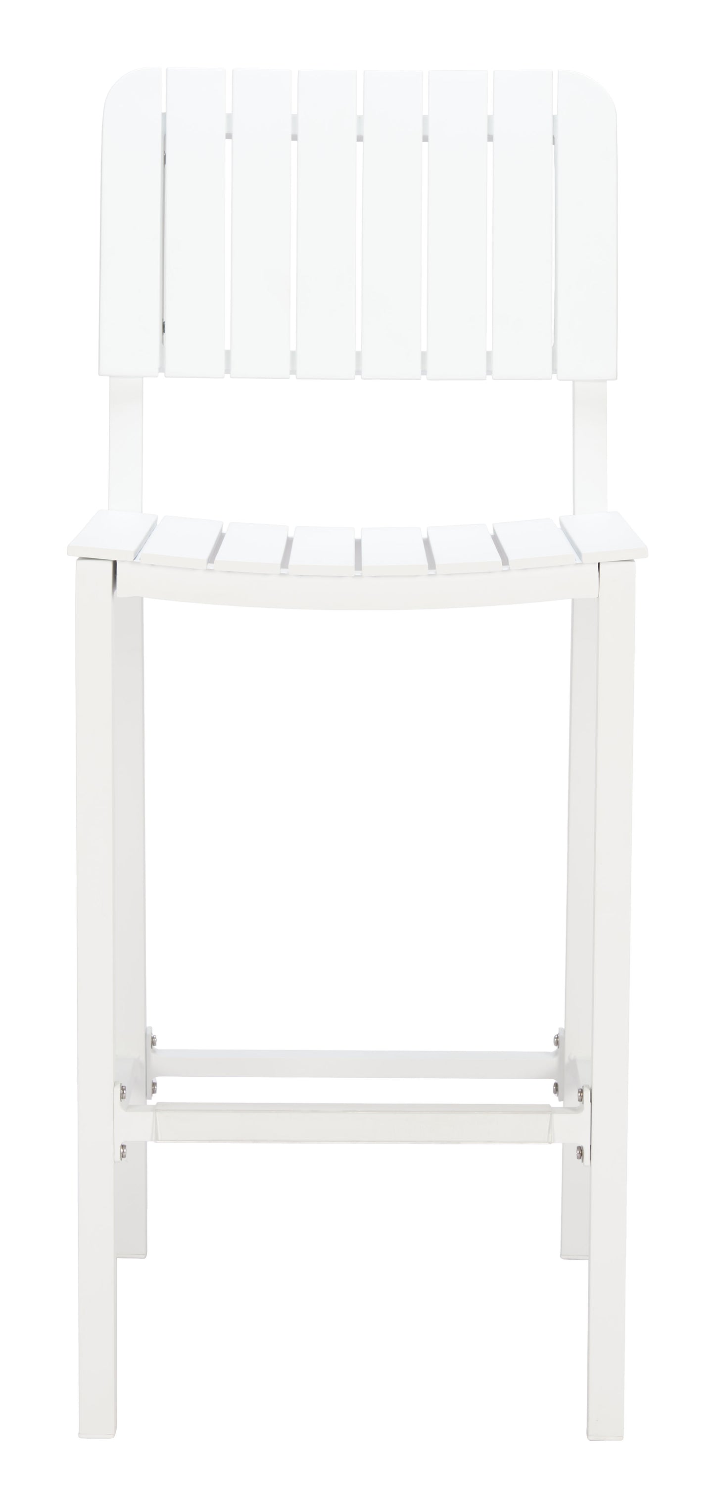 Kayu Outdoor Barstool in White – Modern Aluminum Patio Seating