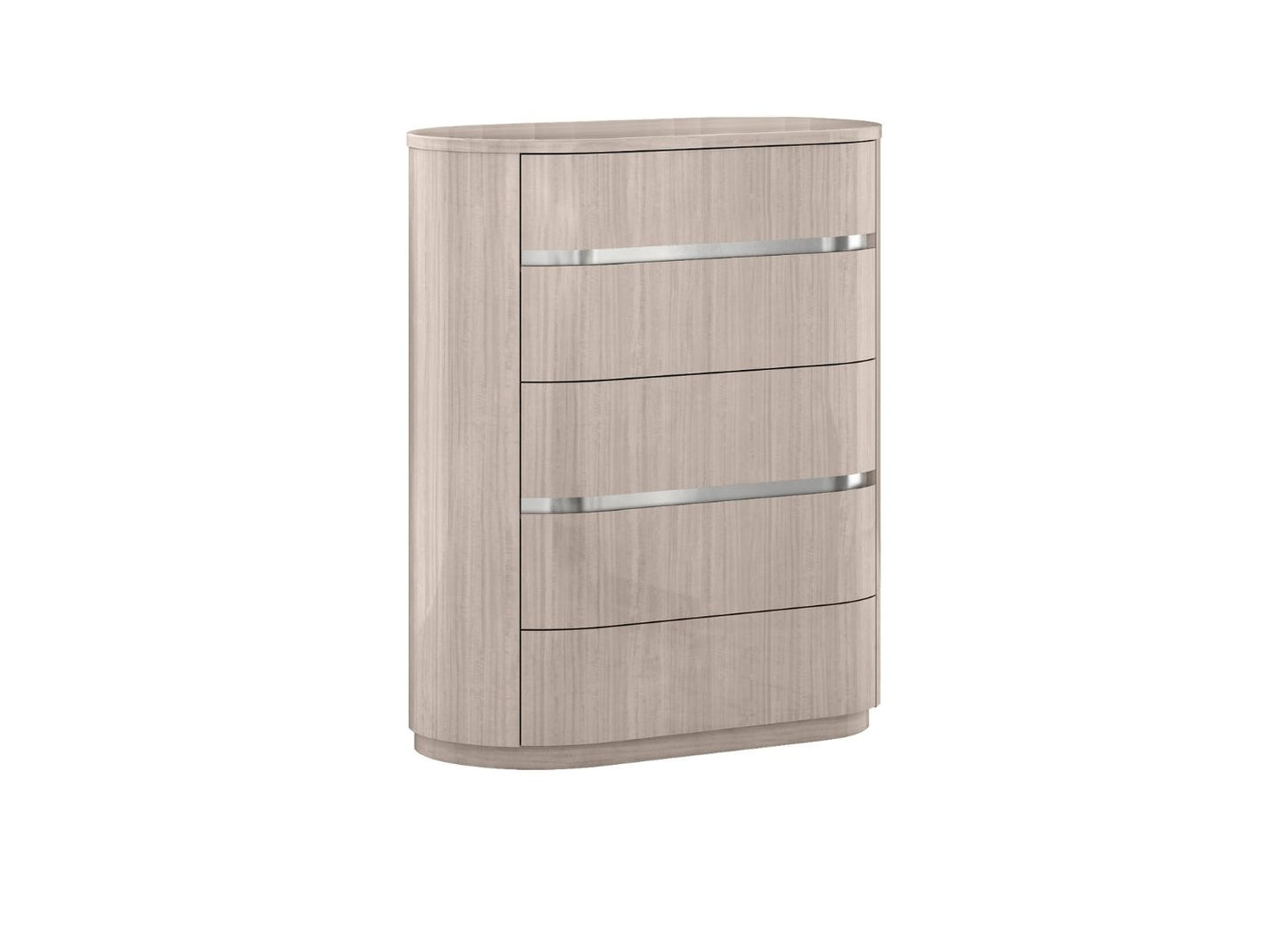 Waves Chest in High Gloss Beige Angley Finish by Whiteline Modern Living