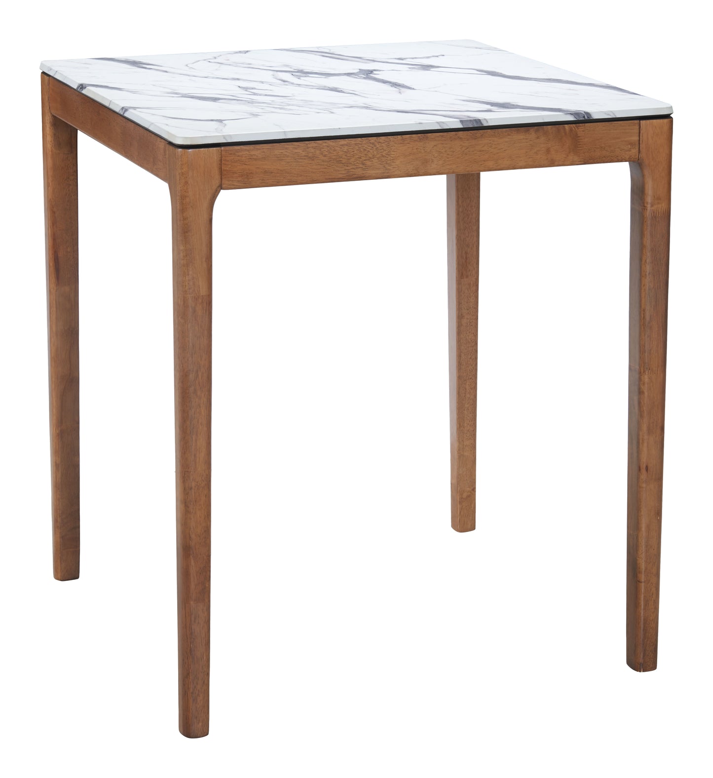 Eva Counter Table in White – Modern Faux Marble Counter-Height Table