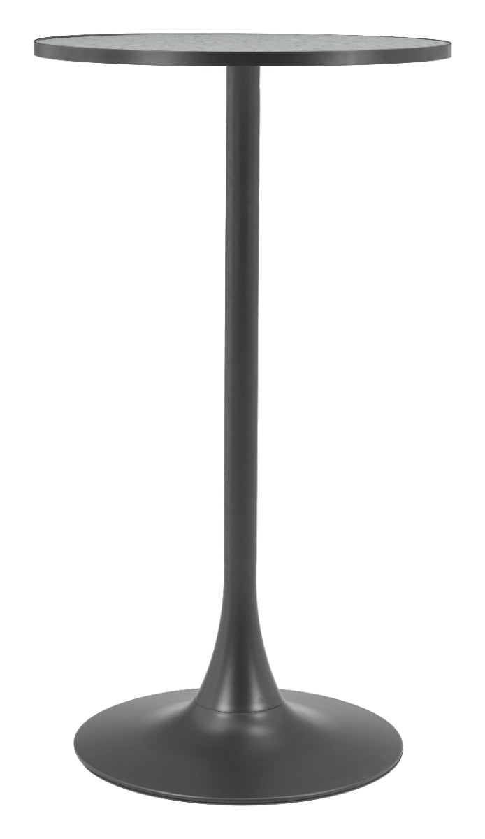 Bite Gray & Black Bar Table – Modern Terrazzo-Style High-Top with Steel Frame