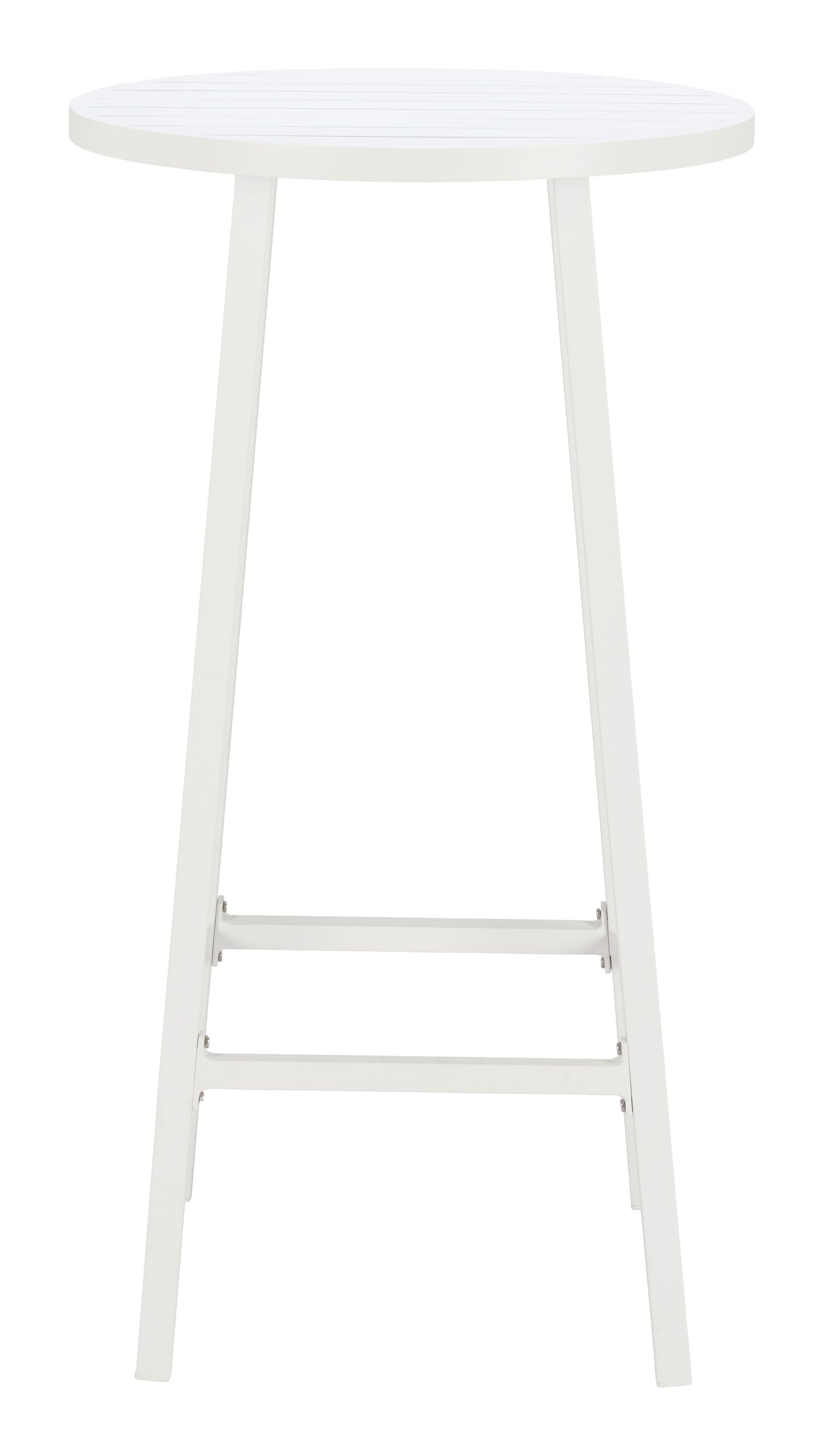 Ren Outdoor Bar Table in White – Modern Aluminum Patio Table