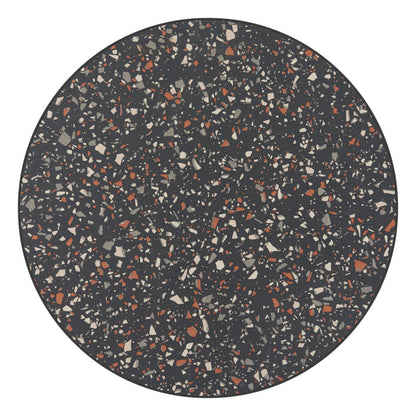 Bite Black Bar Table – Modern Terrazzo-Style Square High-Top with Steel Base
