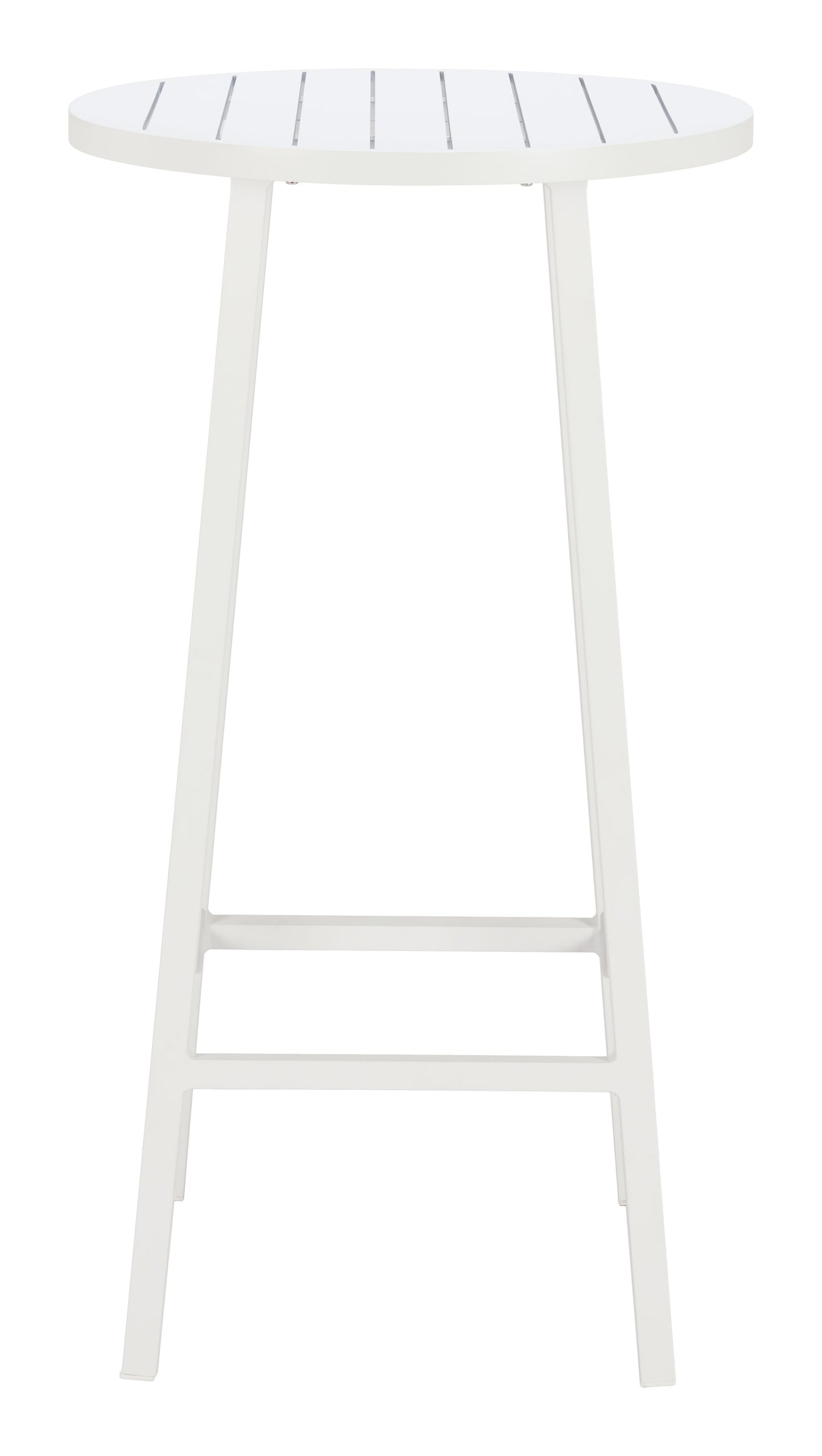 Ren Outdoor Bar Table in White – Modern Aluminum Patio Table