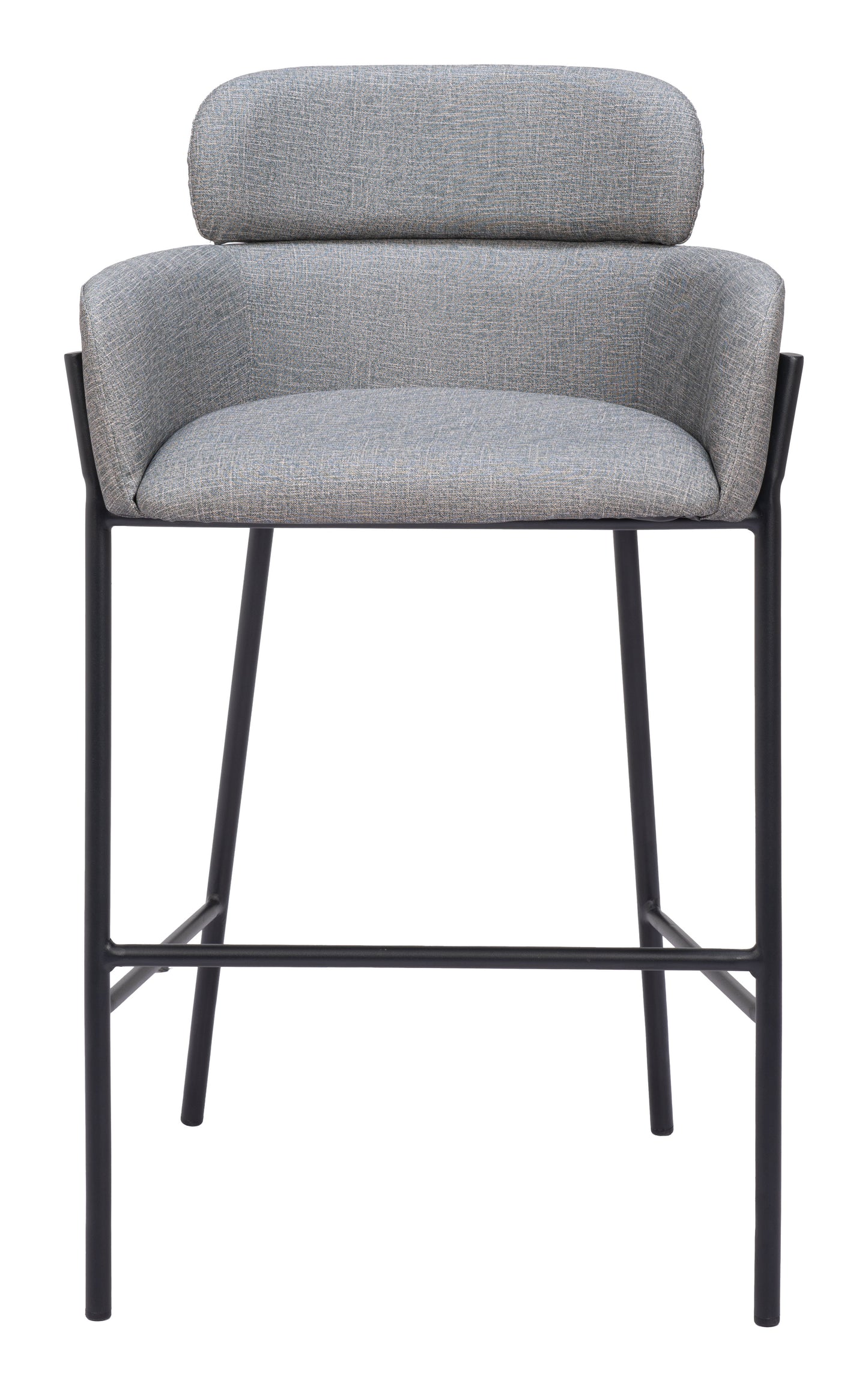 High Bar Stools – Bremor Slate Gray with Padded Seat & Metal Legs