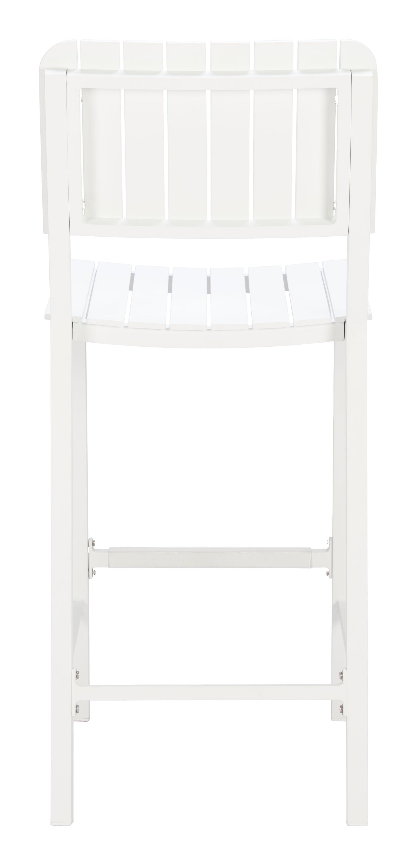 Kayu Outdoor Barstool in White – Modern Aluminum Patio Seating
