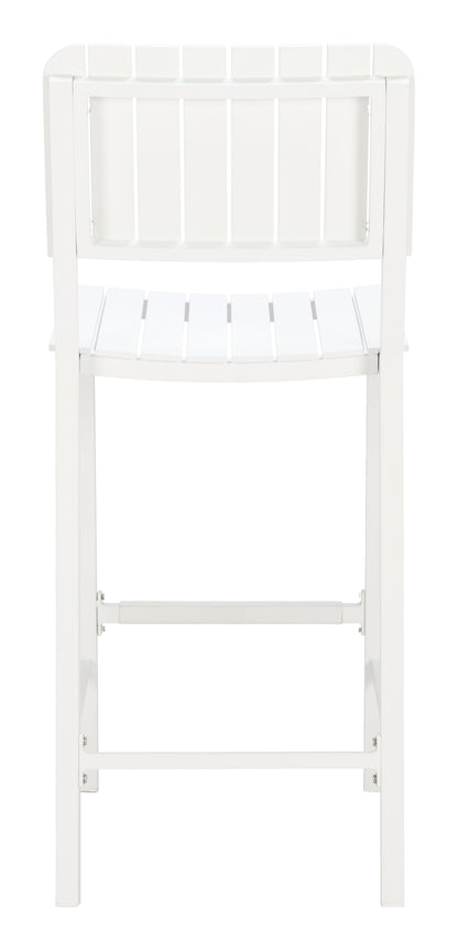 Kayu Outdoor Barstool in White – Modern Aluminum Patio Seating