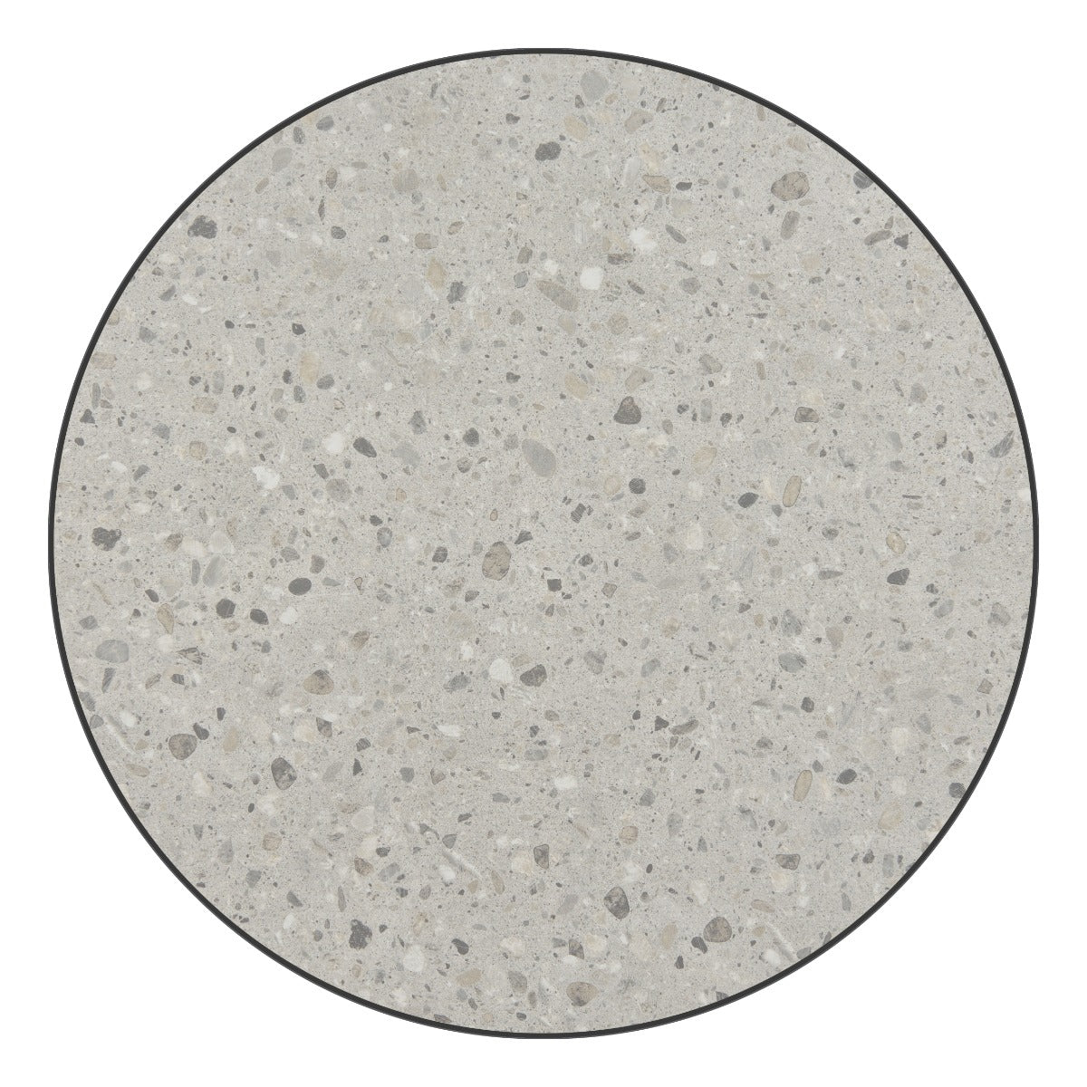 Bite Gray & Black Bar Table – Modern Terrazzo-Style High-Top with Steel Frame
