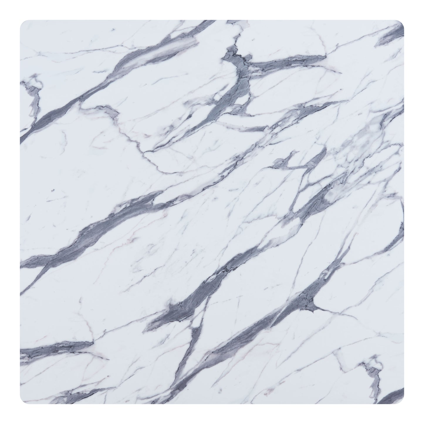 Eva Counter Table in White – Modern Faux Marble Counter-Height Table