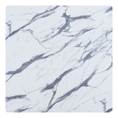 Eva Counter Table in White – Modern Faux Marble Counter-Height Table