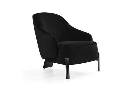 Favori Accent Arm Chair in Black Fabric & Smokey Nickel by Whiteline Modern Living