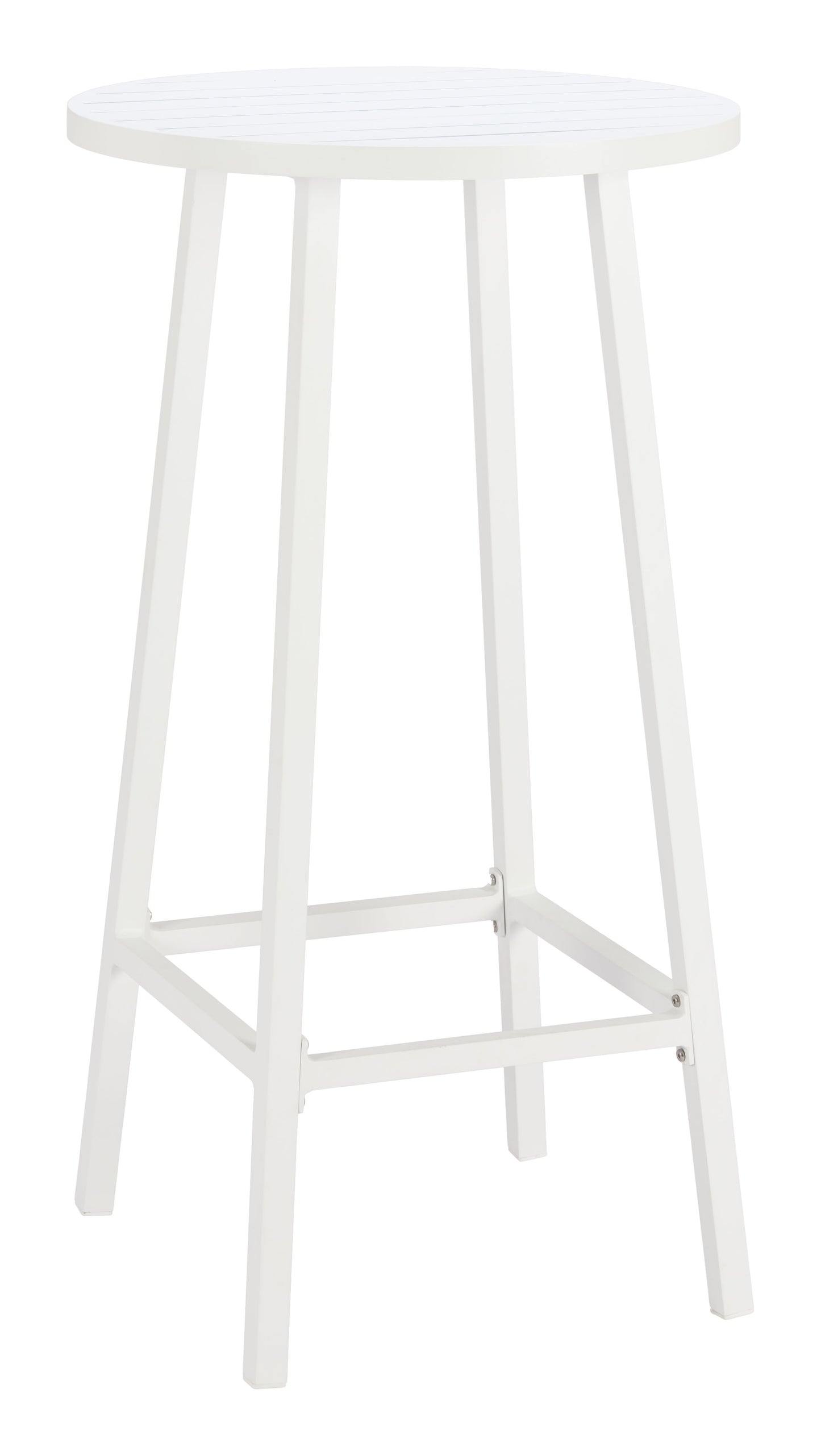 Ren Outdoor Bar Table in White – Modern Aluminum Patio Table