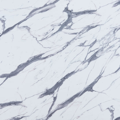 Eva Counter Table in White – Modern Faux Marble Counter-Height Table