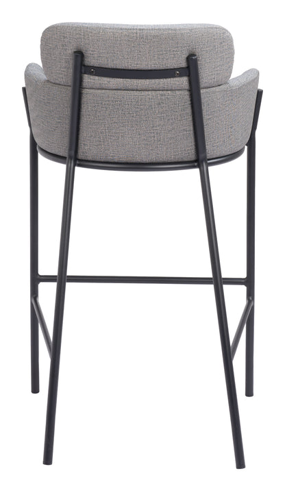 High Bar Stools – Bremor Slate Gray with Padded Seat & Metal Legs