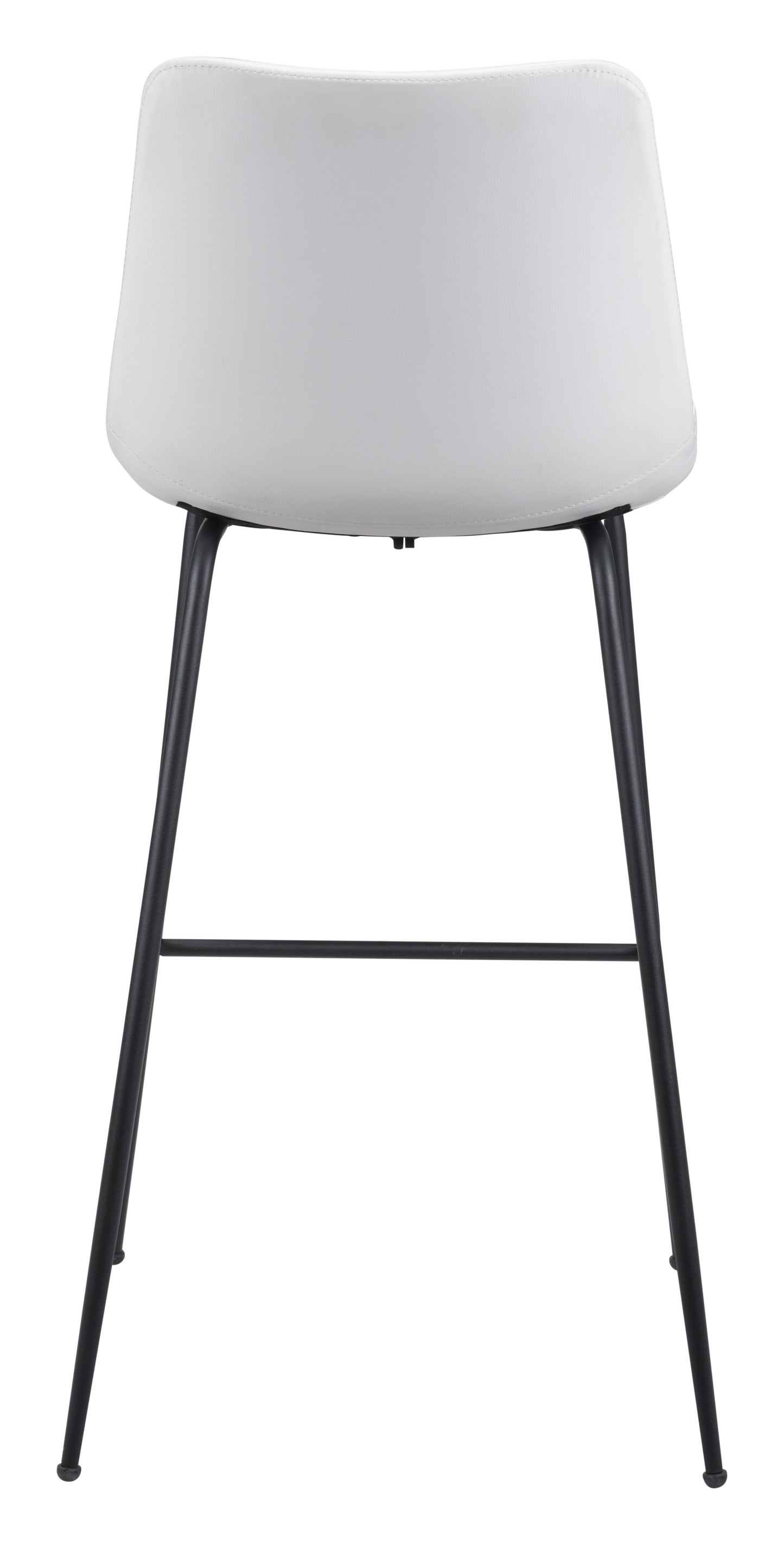 White Bar Chair – Bantry Swivel Seat with White Upholstery & Metal Base
