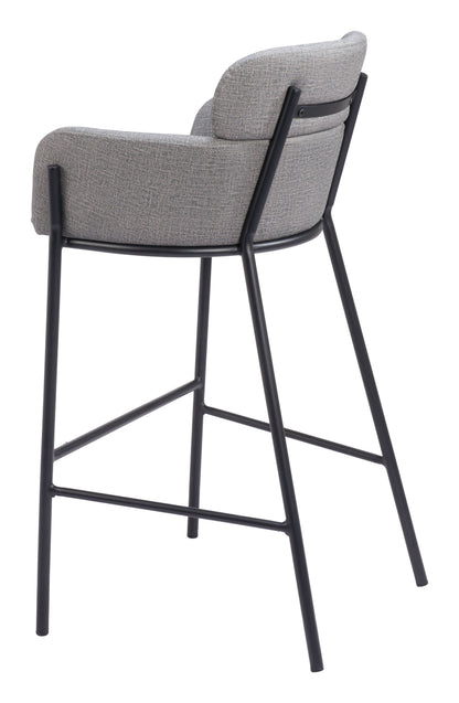 High Bar Stools – Bremor Slate Gray with Padded Seat & Metal Legs