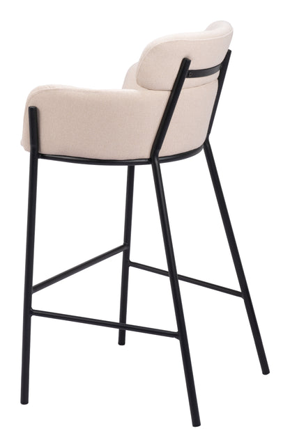 Bar Height Stools – Elegant Beige Seat with Sturdy Legs