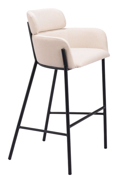 Bar Height Stools – Elegant Beige Seat with Sturdy Legs