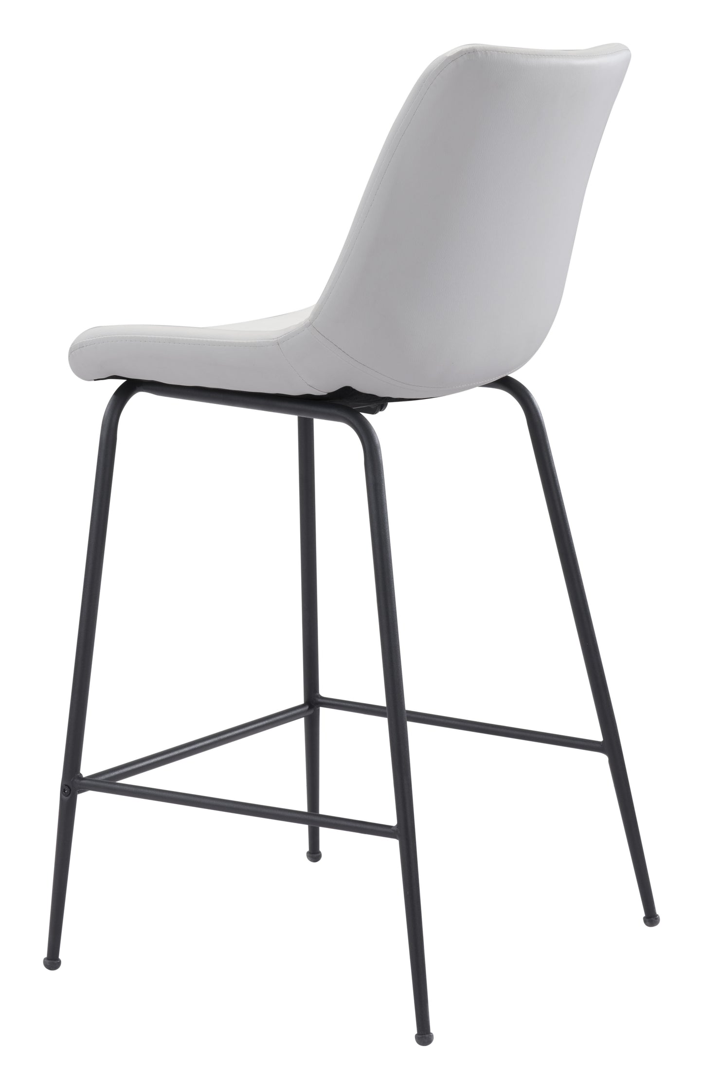 Byron Counter Stool in White – Modern Faux Leather Kitchen & Bar Chair