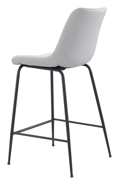 Byron Counter Stool in White – Modern Faux Leather Kitchen & Bar Chair
