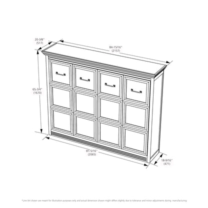 Leto Muro - Adonis Full Landscape Wall Bed with Headboard in White