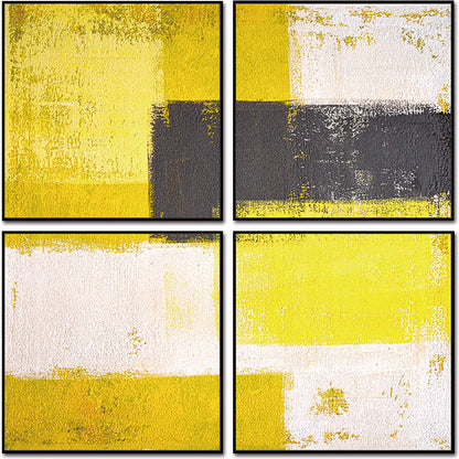 Amarillo 4 Piece 28" x 28" (each) Canvas Wall Art in Yellow & Multicolor by Whiteline Modern Living