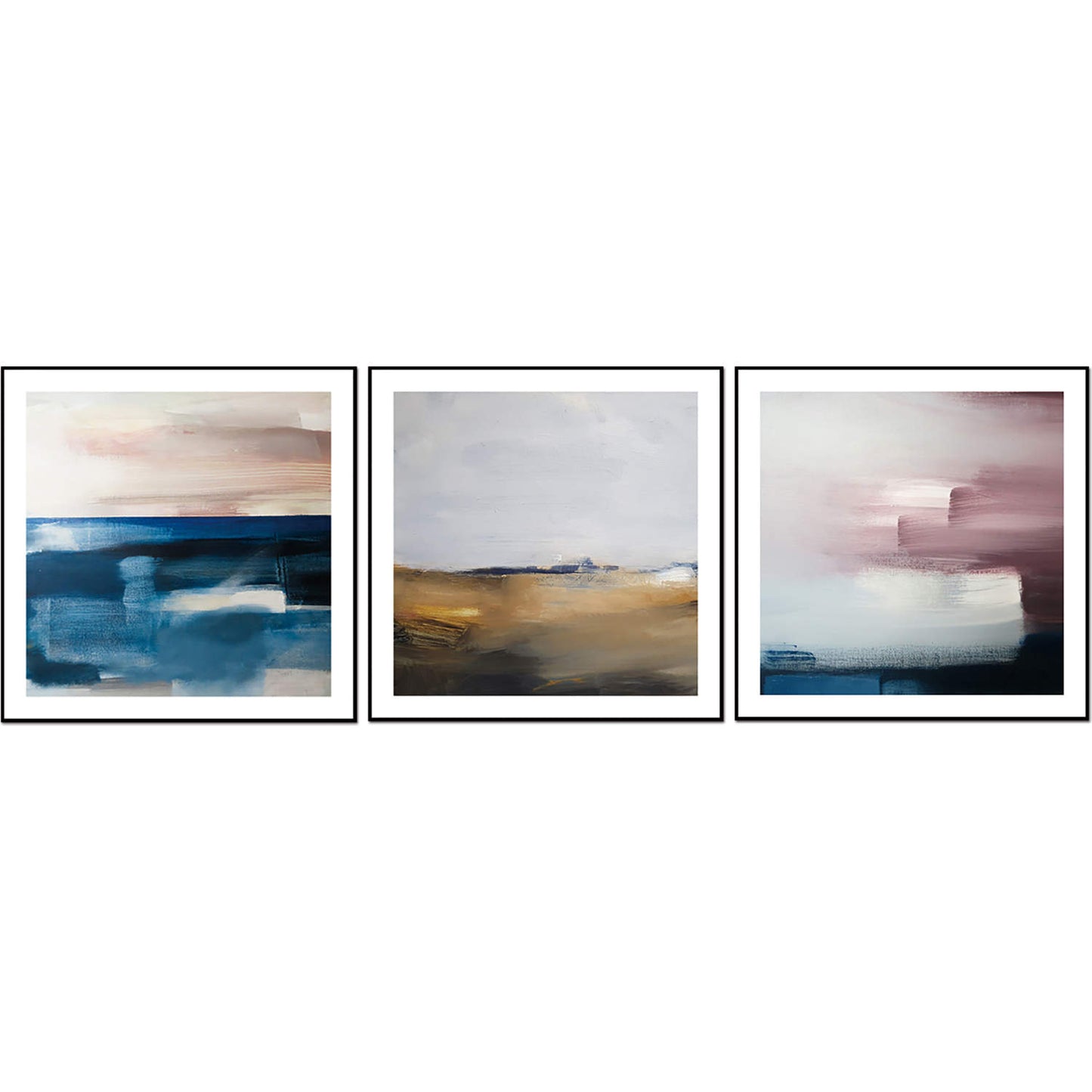 Isla 3 Piece 28" x 28" (each) Canvas Wall Art in Multicolor by Whiteline Modern Living