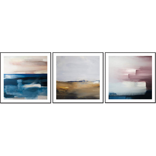 Isla 3 Piece 28" x 28" (each) Canvas Wall Art in Multicolor by Whiteline Modern Living