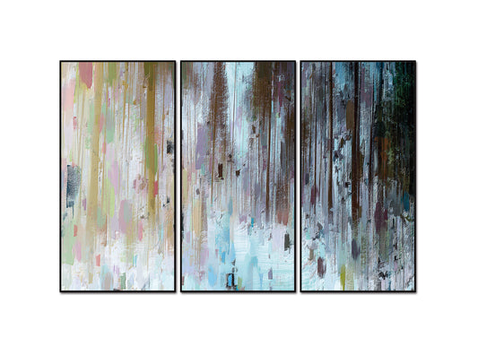 Yoli 3 Piece 48" x 24" (each) Canvas Wall Art in Multicolor by Whiteline Modern Living