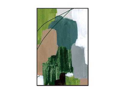 Verda 48" x 32" Canvas Wall Art in Green & Multicolor by Whiteline Modern Living