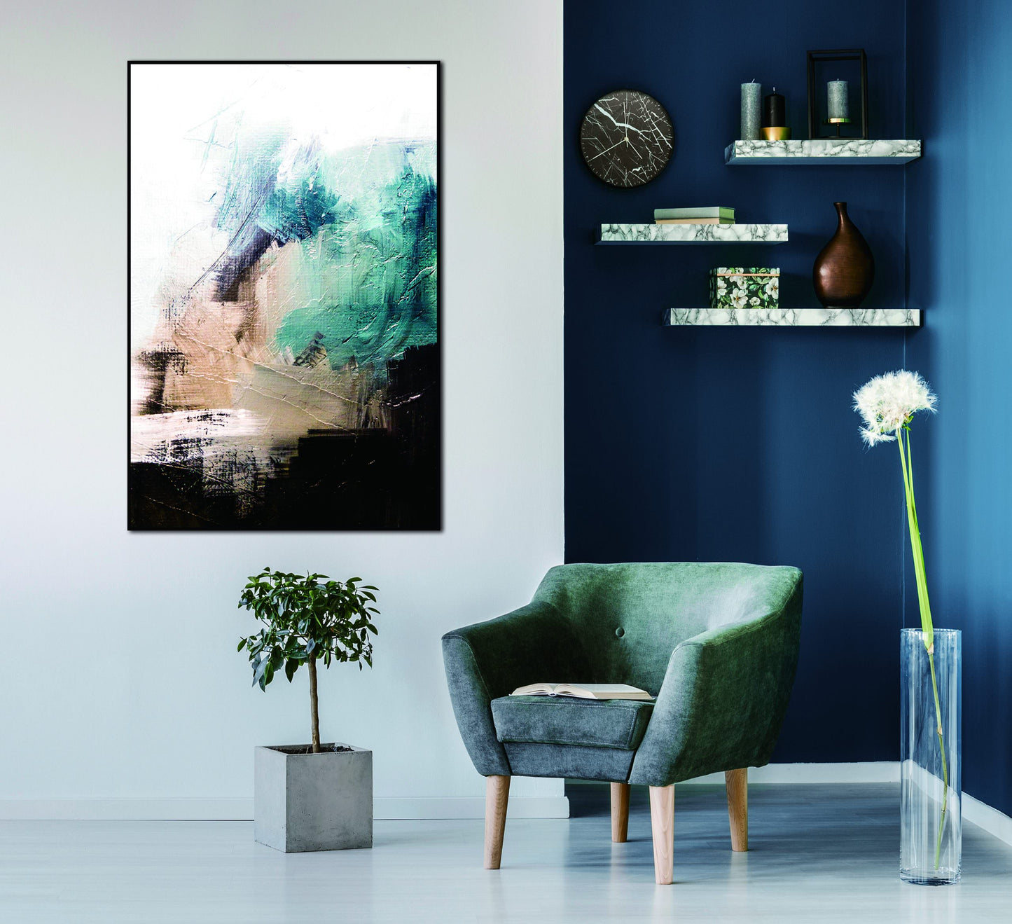 Windy 48" x 32" Canvas Wall Art in Multicolor by Whiteline Modern Living